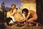 Jean Leon Gerome Young Greeks at a Cockfight oil painting on canvas